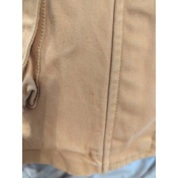 Market & Spruce Kathleen Cargo Full Zip Hooded Jacket Tan Size Small - Picture 3 of 11